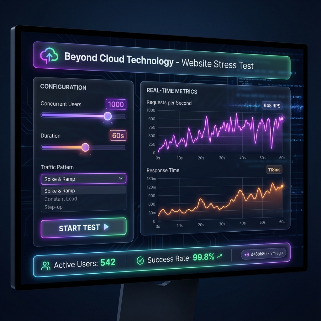 Website Stress Test Dashboard